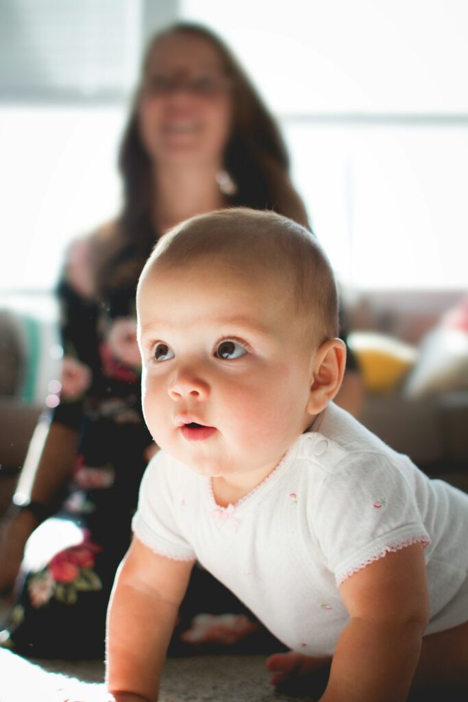 crawling baby on floor
